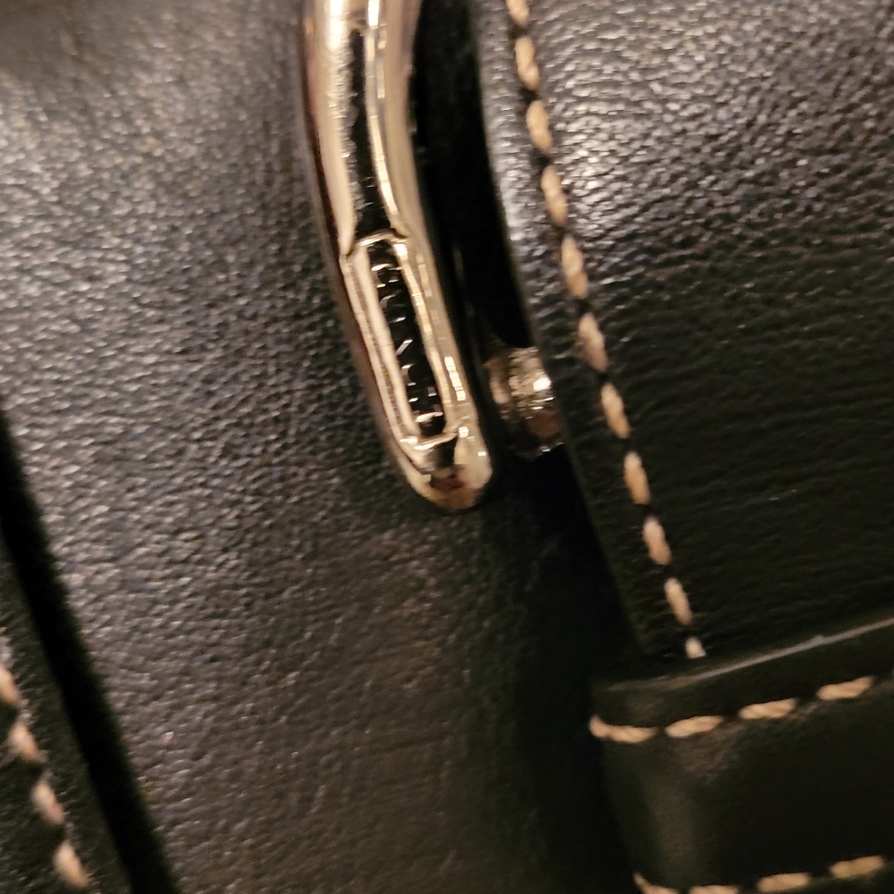 Coach Black Leather Satchel with Silver Hardware - Picture 10 of 16